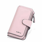 Ladies Long Coin Purse Clutch Multi-functional PU Leather Wallet Simple Fashion Zipper Hasp Wallet Large-capacity Card Holders