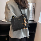 Women Vintage Shoulder Bag PU Leather Slouchy Tote Purse Large Capacity Fashion Shoulder Bag Ladies Travel Handbag