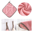 1/5/10Pcs Kitchen Towels Hangable Cleaning Cloth for Tableware Dish Cloth Microfiber Absorbent Household Cleaning Towels