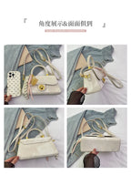 Classic Women's Leather Handbag, Crossbody Shoulder Tote Bag, Elegant Ladies Designer Purse