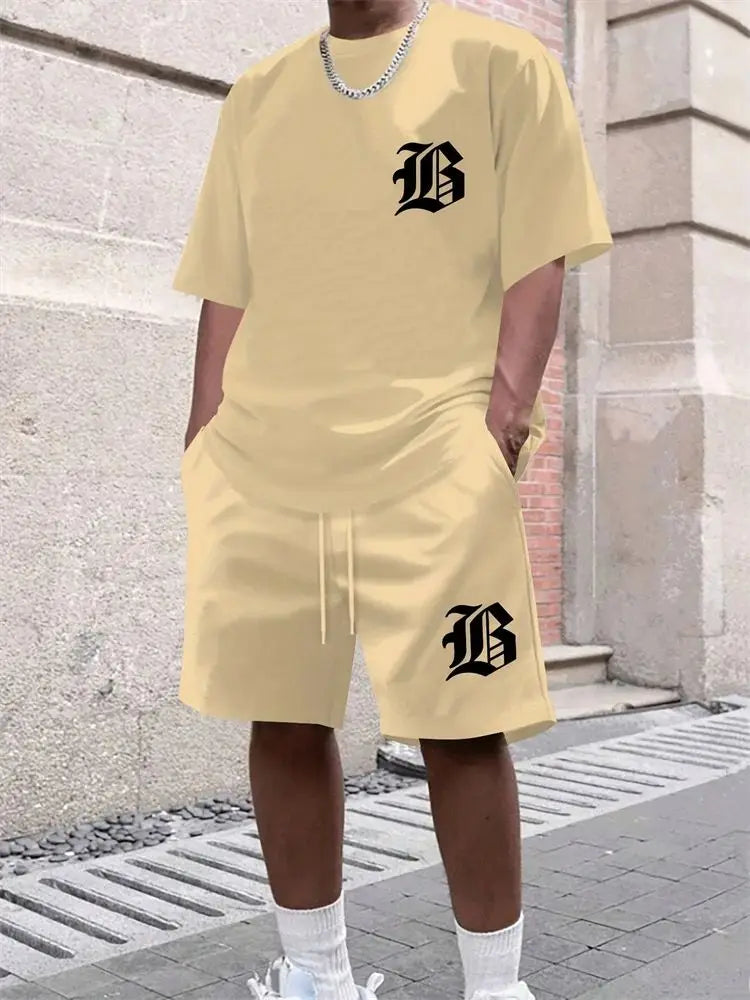 2025 Summer New Men's Casual Set 3D printed sportswear summer streetwear outdoor shorts set