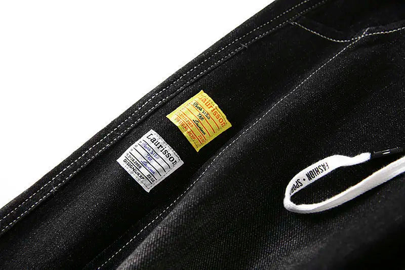 Jeans For Man Clothes Straight Baggy Wide Leg Casual Oversize Pants Vintage Korean Streetwear Tapered Embroidered Trousers