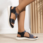 High Quality Brand Women's Sandals Hot Selling 2025 Summer New Elastic Band Fashionable Flat Casual Outdoor Sandals for Women