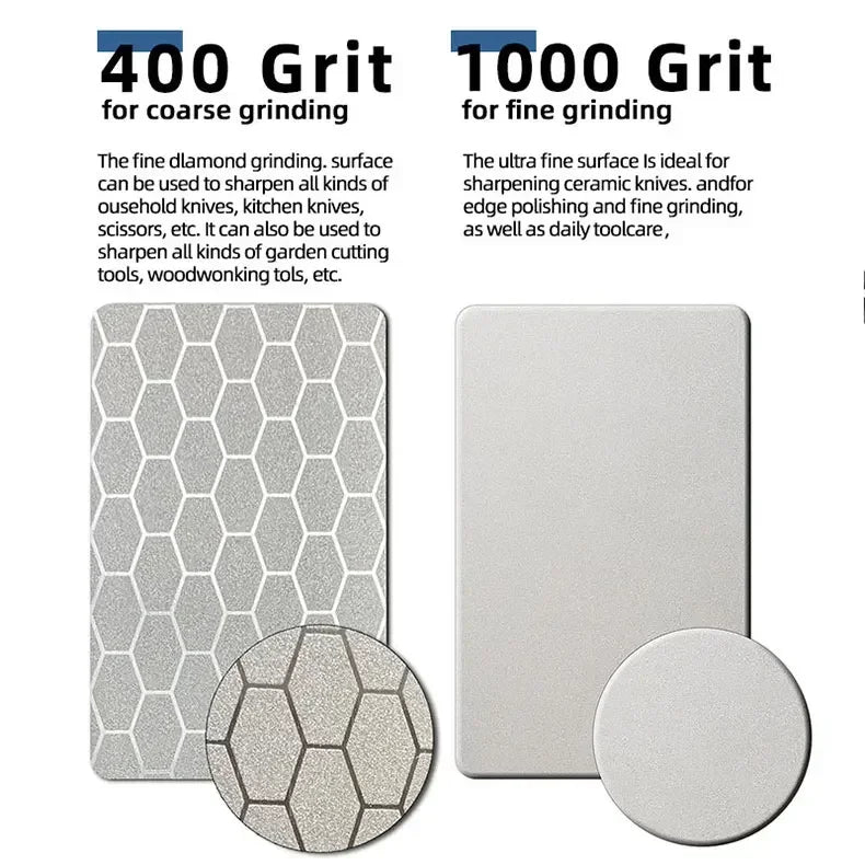 5 in1 Knife Sharpener Diamond Bars 400/1000 Multi-Tool Kitchen Knives Tungsten Steel Ceramic Grinding Double-Sided Whetstone