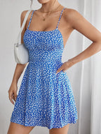 Womens Dresses Sexy Floral Backless Bandage Holiday Beach Dress Summer Fashion Red Short New In Dresses 2025