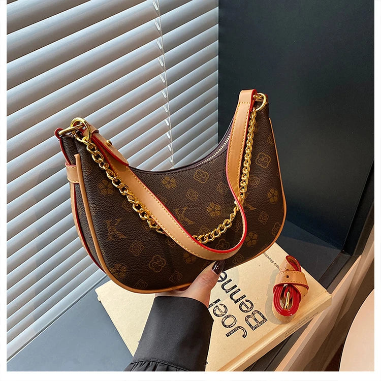 Luxury Leather Tote Bag For Women Designer Crossbody Shoulder Handbag Elegant Ladies Messenger Purse Stylish Classic