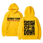 Men's Gothic Hoodies 90s Vintage Rock Band System Of A Down Mezmerize Print Hoodie Men Women Alternative Metal Music Sweatshirt