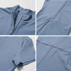 Women's Fitness Short Jumpsuits Long Sleeve Training Overalls One-Piece Sporty Suits Workout Romper Gym Clothing Woman Tracksuit