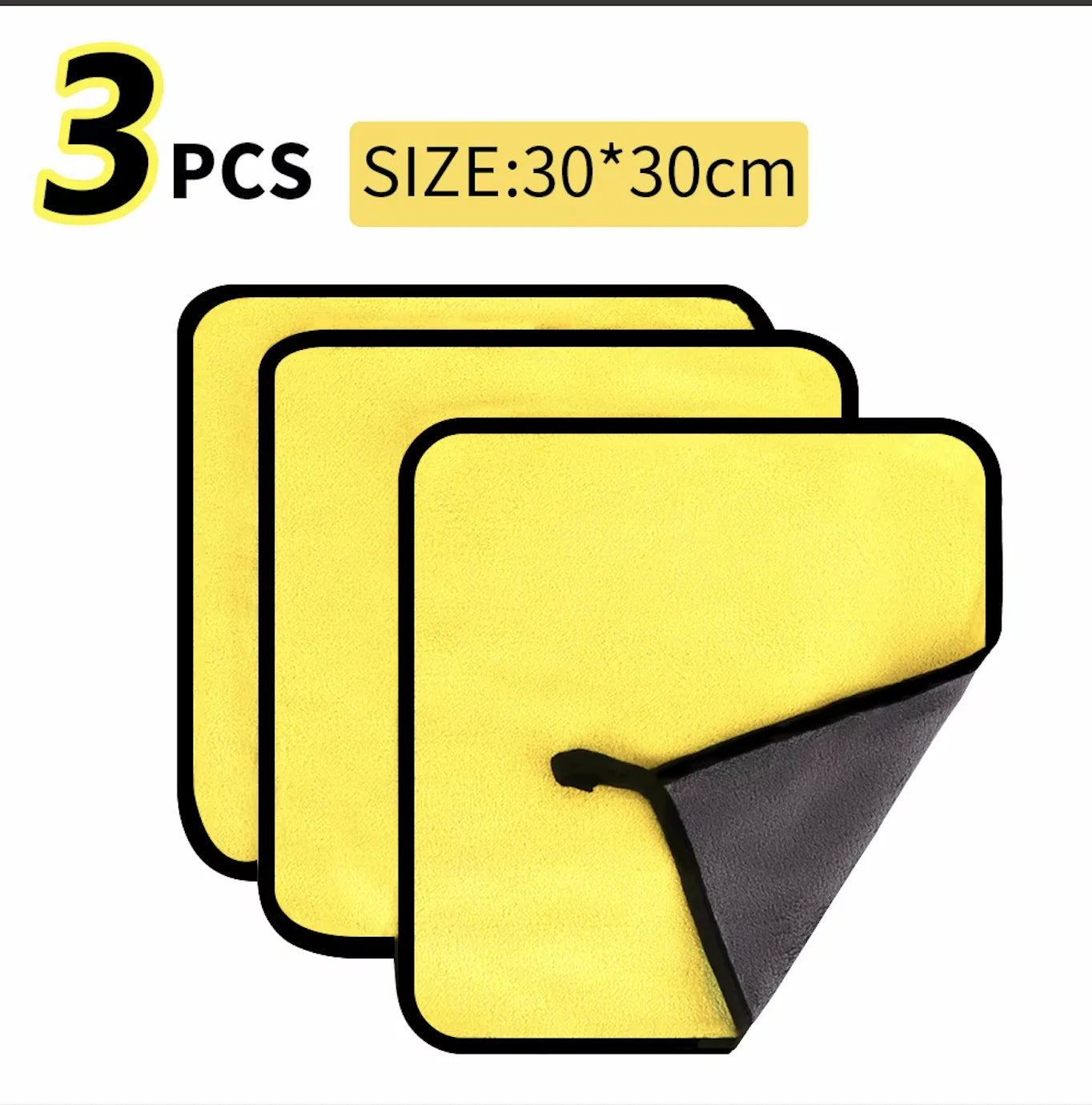 3/5/10Pcs Car Wash Microfiber Towel 30*30CM / 30*60cm Car Cleaning Drying Cloth  Care Cloth Car Wash Towel  Kitchen Towel