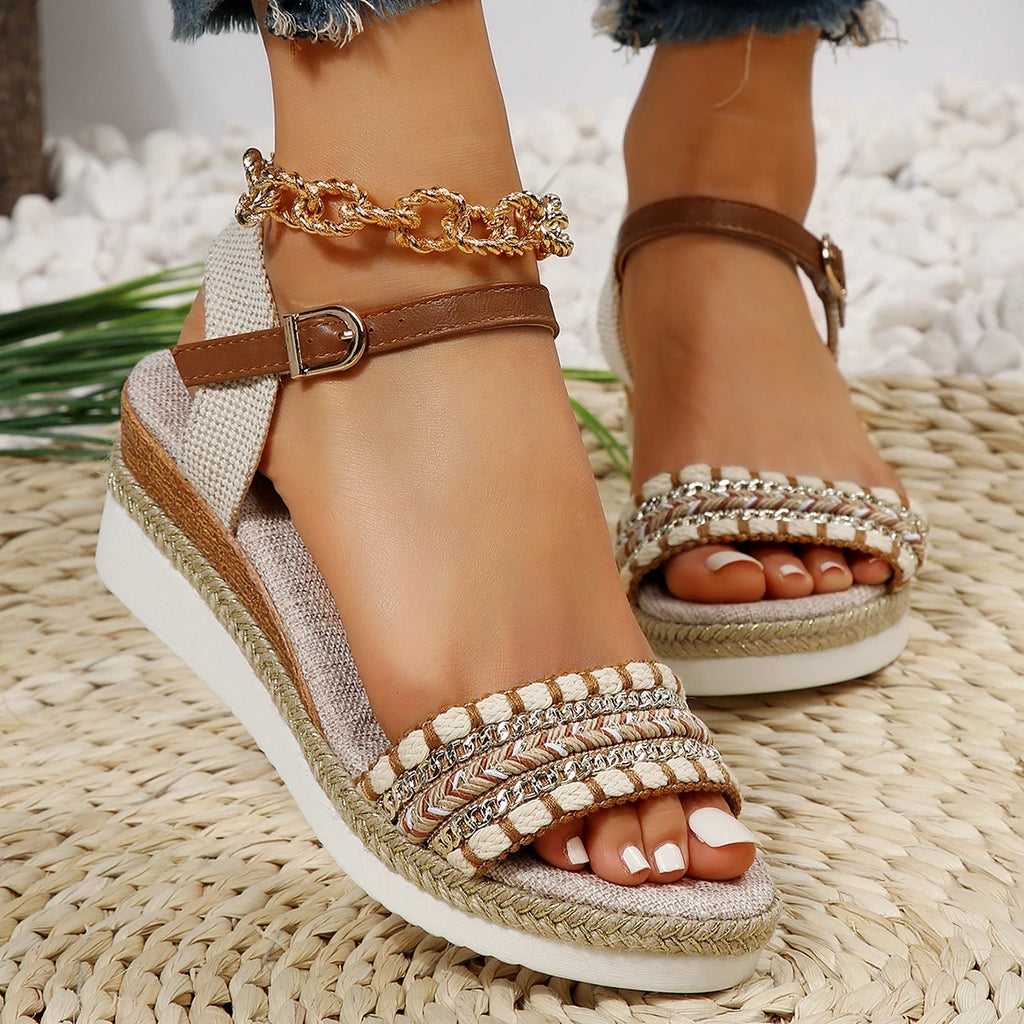 Women Sandals Summer Casual Luxury Flat Sandals Platform Shoes for Women 2025 New Designer Fashion Sandals Sandalias De Mujer
