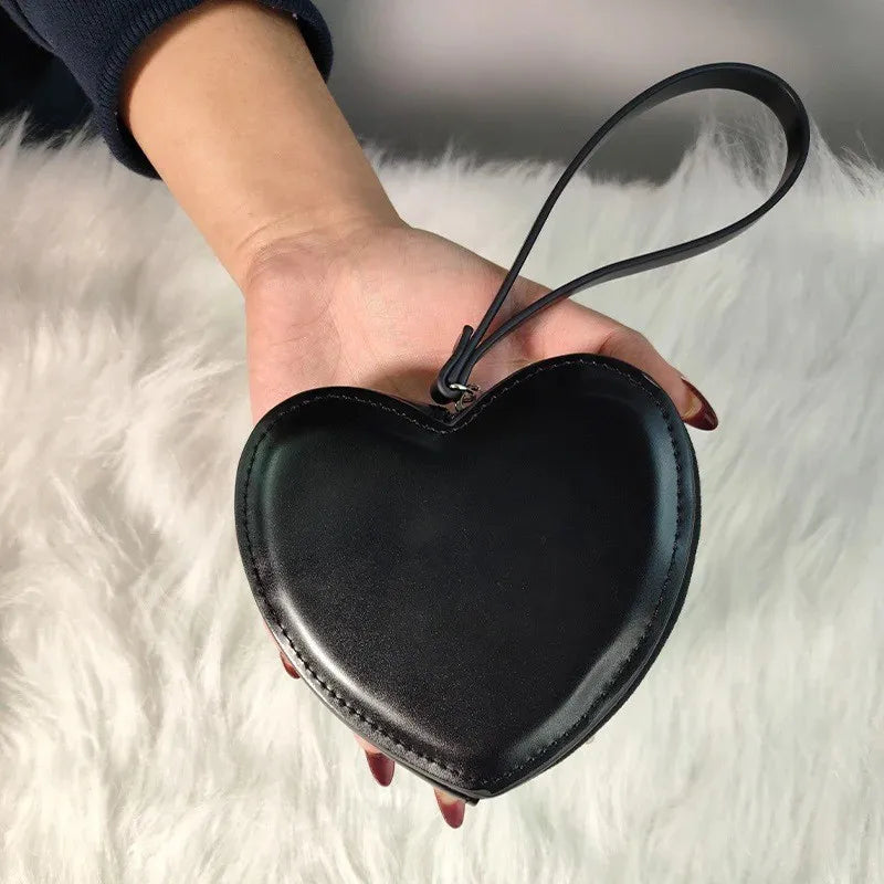 Girls Kawaii PU Leather Heart Bag Business Wallet Designer Original Brand Womens Wallets for Women Purses Clutch Bag