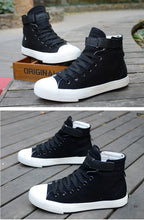 Men Shoes High Top White Canvas Shoe 2024 Spring Women Sneakers Fashion Breathable Canvas Sneakers Non-slip Unisex Casual Shoes