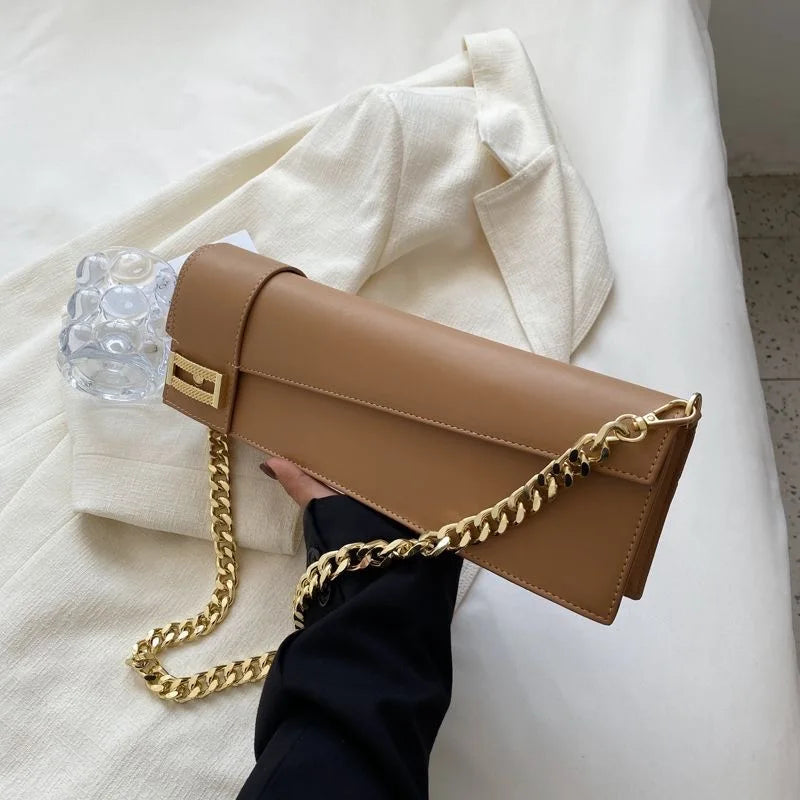 PU Leather Shoulder Bag for Women, Ladies' Purse, Rectangle, Solid, Female Handbag, High Quality, Klein Blue, Underarm, Fashion