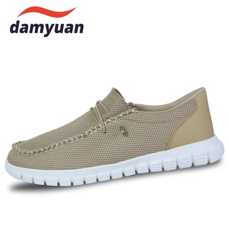 Men Casual Shoes Canvas Loafers for Man Non Slip Vulcanized Shoe Breathable Comfortable Wide Toe Wear-resistant Outdoor Walking
