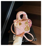 2025 Quilted Lady Dior Style Purse, Luxury Mini Chain Crossbody Shoulder Handbag