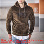 Embroidered men's hoodie casual and personalized hoodie fashionable long sleeved top for men