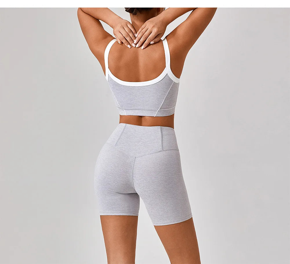 Womens 2 Piece Workout Running Sets,Hot Shot Skort Set Y2K Cropped Tank Top and Pants Outfits Sweatsuits