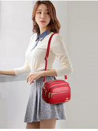 Luxury Ladies Handbag Sac High Quality Soft Leather Purse Fashion Women Shoulder Messenger Bag Multi-pocket Wear-resistant Bag