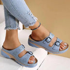 Women Shoes Sandals Summer Platform Women's Shoes Slip On Sandals For Women Wedge Walking Shoes Casual Female Slipper Footwear