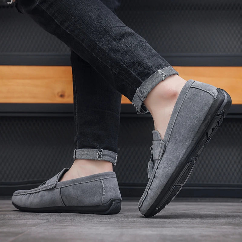 Comfortable Men's Shoes Soft Sole Loafers Outdoor Mens Casual Shoes Fashion Leather Shoes Autumn Flat Male Driving Shoe Zapatos