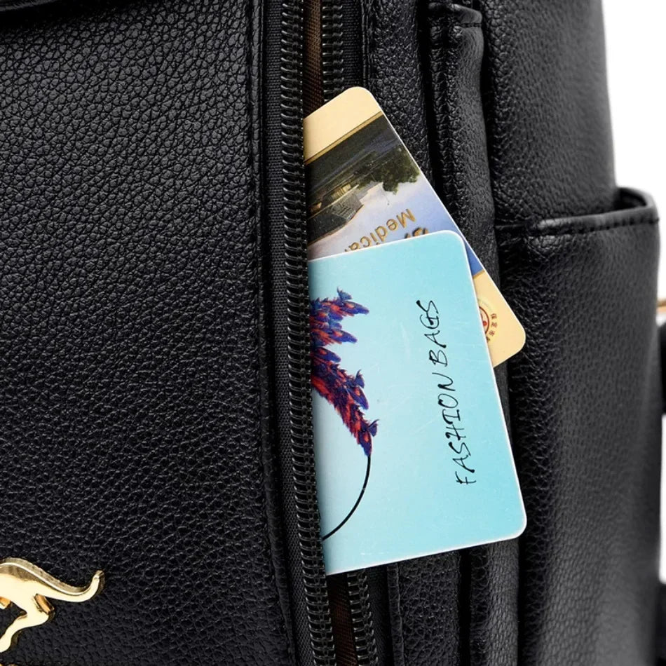 Women Large Capacity Backpack High Quality Leather Vintage Bags for Women School Bags Travel Rucksack Ladies Bookbag Knapsack