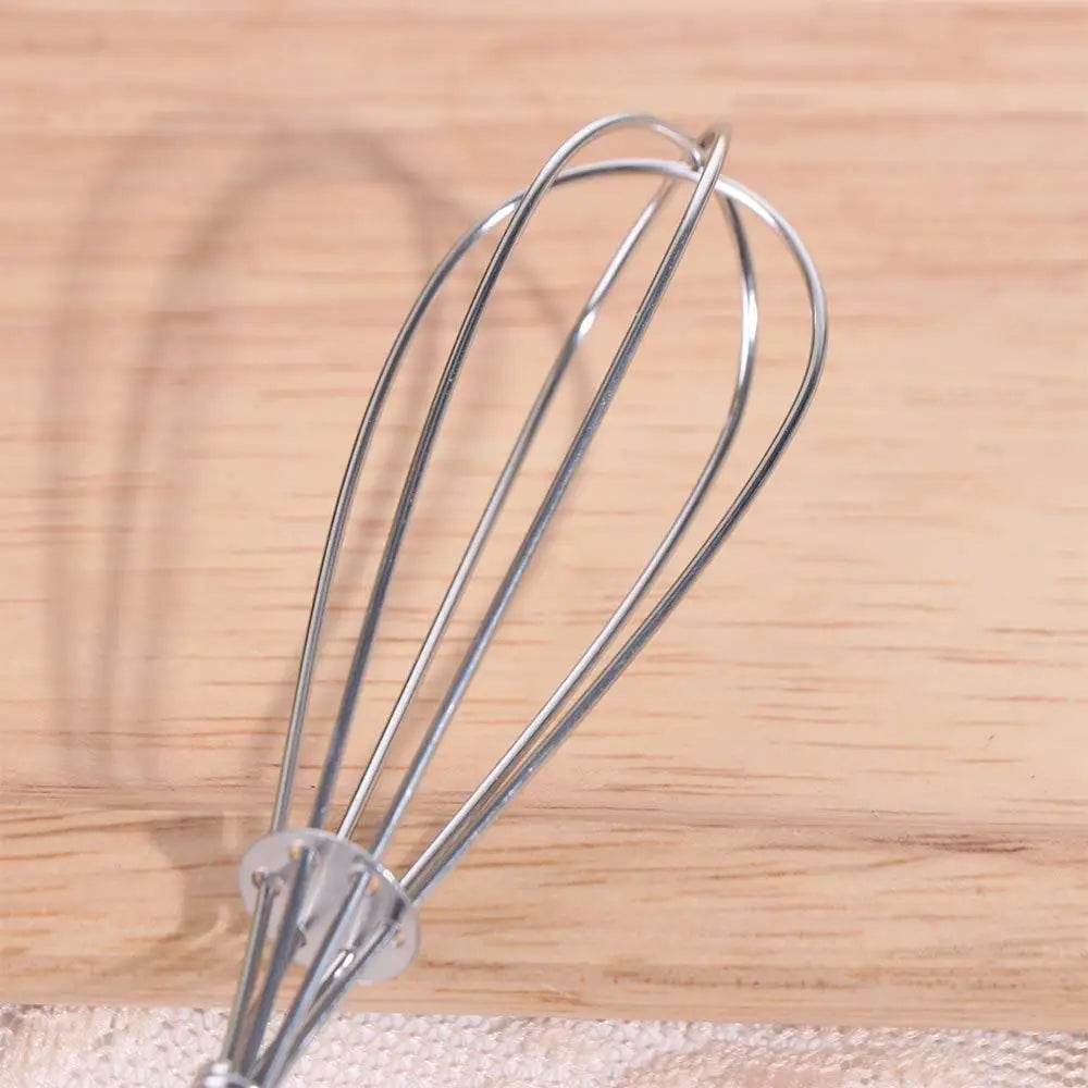 Kitchen Tools Multifunction Stainless Steel Egg Beater Wooden Handle Portable Hand Egg Beater Useful Manual Egg Beater Cooking