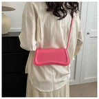 Ladies Shoulder Crossbody Bags  Women Underarm Bags Solid Color Small Top-handle Bags Purse Female Daily Handbags PU Leather