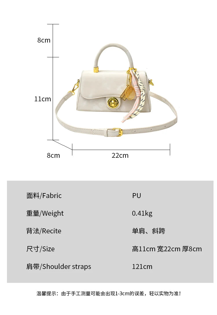 Classic Women's Leather Handbag, Crossbody Shoulder Tote Bag, Elegant Ladies Designer Purse