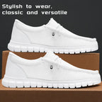 Men Casual Shoes Canvas Loafers for Man Non Slip Vulcanized Shoe Breathable Comfortable Wide Toe Wear-resistant Outdoor Walking