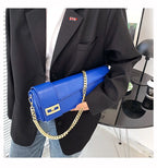 PU Leather Shoulder Bag for Women, Ladies' Purse, Rectangle, Solid, Female Handbag, High Quality, Klein Blue, Underarm, Fashion