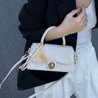 Classic Women's Leather Handbag, Crossbody Shoulder Tote Bag, Elegant Ladies Designer Purse