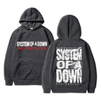 Men's Gothic Hoodies 90s Vintage Rock Band System Of A Down Mezmerize Print Hoodie Men Women Alternative Metal Music Sweatshirt