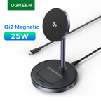 Magnetic Wireless Charger Stand 20W Max 2-in-1 Charging Stand For iPhone 16 15 Pro Max/iPhone 14/AirPods Fast Charger