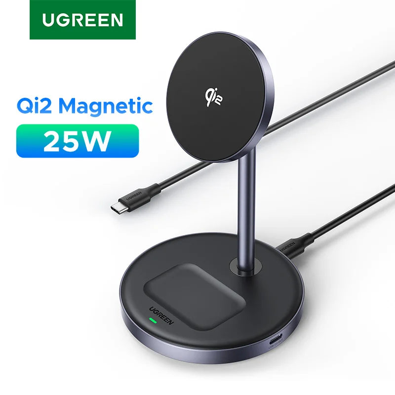 Magnetic Wireless Charger Stand 20W Max 2-in-1 Charging Stand For iPhone 16 15 Pro Max/iPhone 14/AirPods Fast Charger