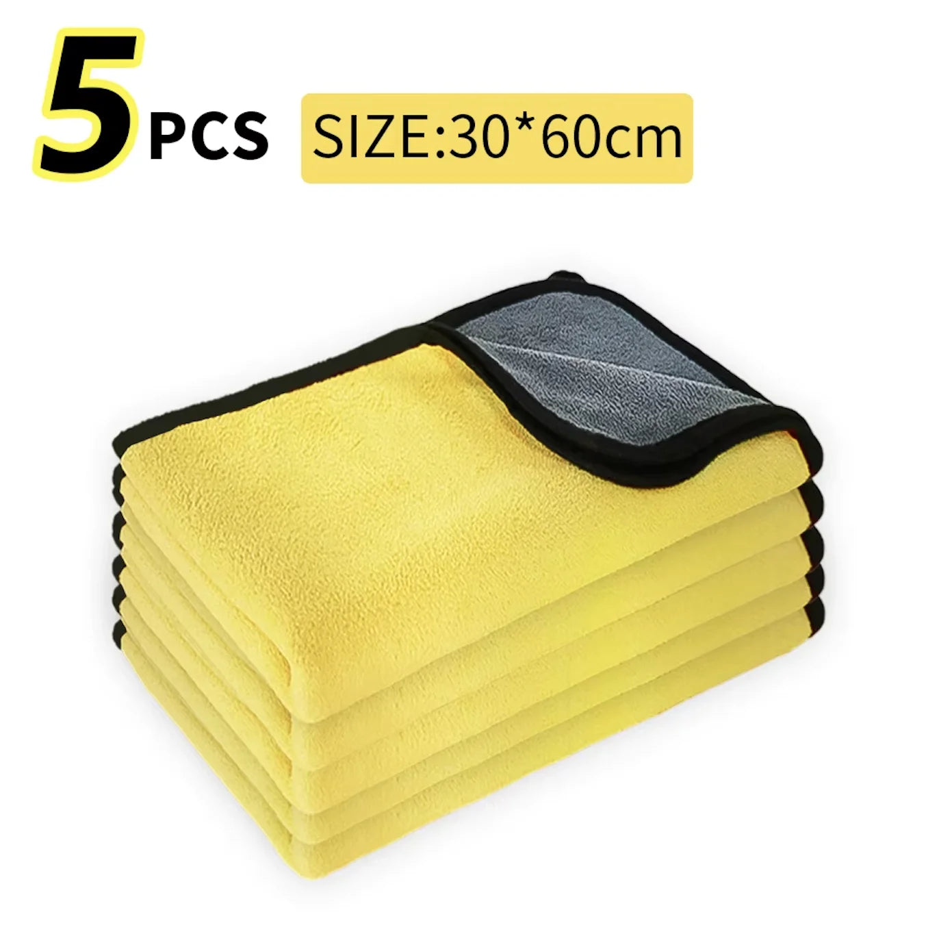 3/5/10Pcs Car Wash Microfiber Towel 30*30CM / 30*60cm Car Cleaning Drying Cloth  Care Cloth Car Wash Towel  Kitchen Towel