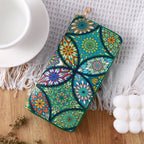 New fashionable lady zipper PU handbag purse with multiple clips and mobile phone compartments to travel, business, high-capacit