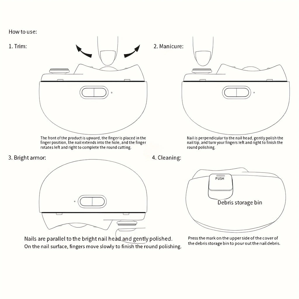 The ultimate nail care toolkit - professional electric nail clippers, polishers, polishers, file organizers, and shaping tools -