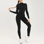 Women's Fitness Short Jumpsuits Long Sleeve Training Overalls One-Piece Sporty Suits Workout Romper Gym Clothing Woman Tracksuit
