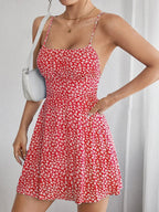 Womens Dresses Sexy Floral Backless Bandage Holiday Beach Dress Summer Fashion Red Short New In Dresses 2025