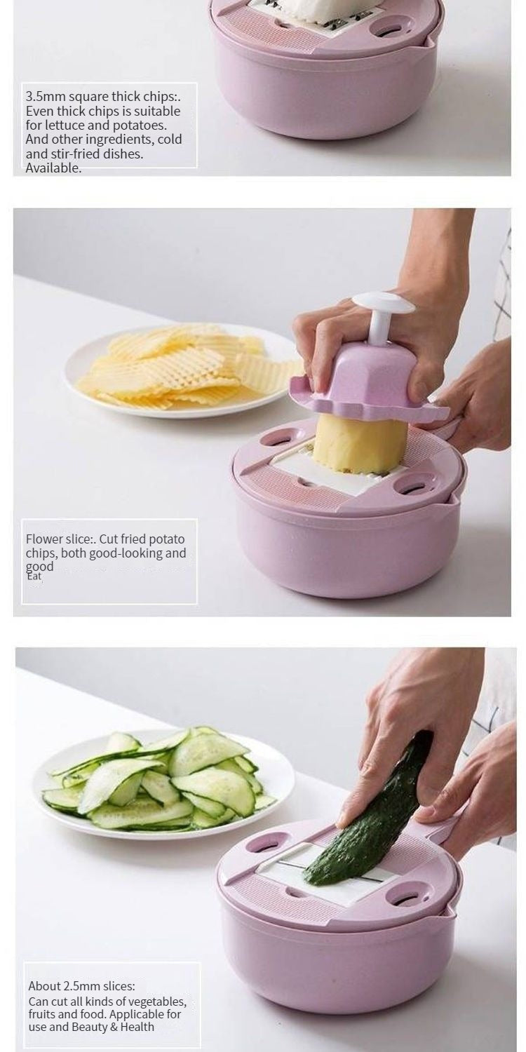Kitchen Slicer And Chopper Ten In One Set Potato Slice And Slicing Multi-function Slicer Kitchen Appliances Kitchen Utensils