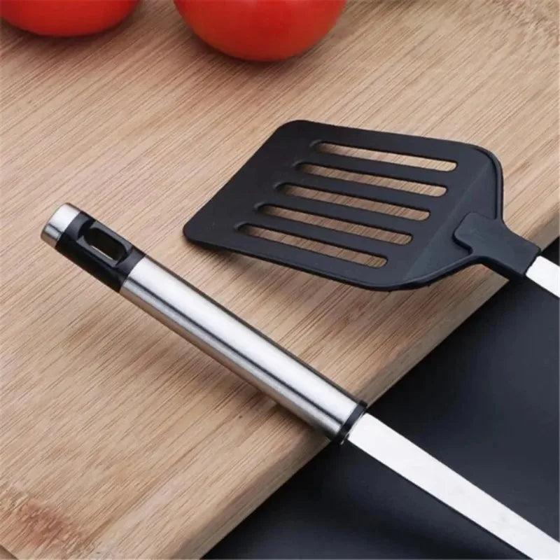 Stainless Steel Turners Kitchen Tools  Nylon Handle  Spatula  Fried Shovel Egg Fish Frying  Pan  Scoop  Spatula  Cooking  Tool