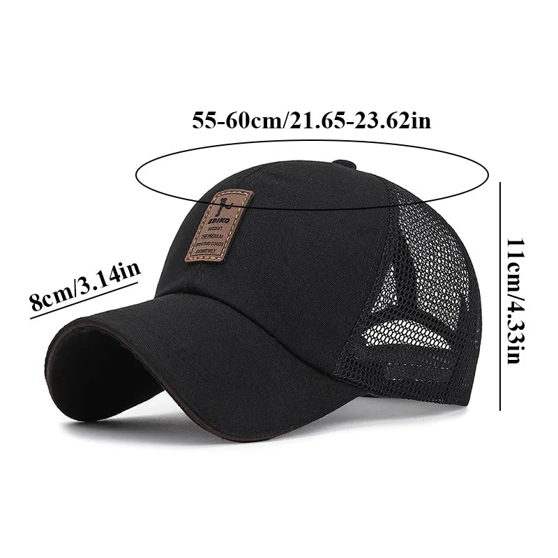 Unisex Cap Casual Plain Mesh Baseball Cap Adjustable Snapback Hats For Women Men Hip Hop Trucker Cap Streetwear Dad Hat HotSale