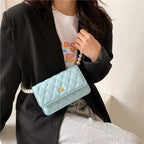 Ladies Luxury Handbags Girls Fashion Pearl Hand Bags Women Purses Elegant Leather Chain Belt Bag Mini Coin Crossbody Bag