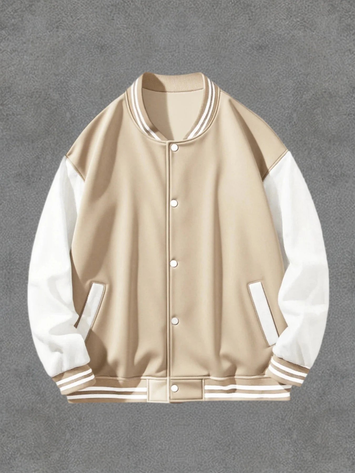 Classic Baseball Coat Men's Black White Splicing Jacket Loose Casual Baseball Hoodies Street Harajuku Warm Fleece Soft Jacket