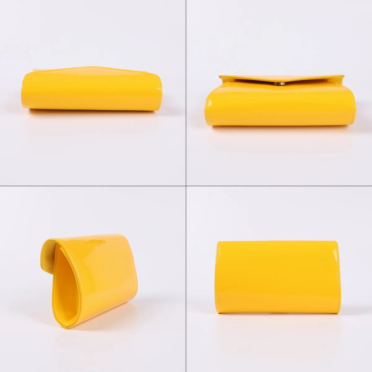 Lady PU Evening bag Patent leather Hand bag flash contracted bag in Europe and the party bag Purse