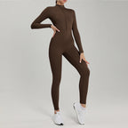 Women's Fitness Short Jumpsuits Long Sleeve Training Overalls One-Piece Sporty Suits Workout Romper Gym Clothing Woman Tracksuit
