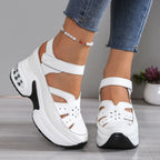 Women's Fashion Super High Heels Platform Sandals 2025 Summer Solid Wedge Shoes for Women New Closed Toe Casual Sandals Female