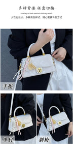 Classic Women's Leather Handbag, Crossbody Shoulder Tote Bag, Elegant Ladies Designer Purse