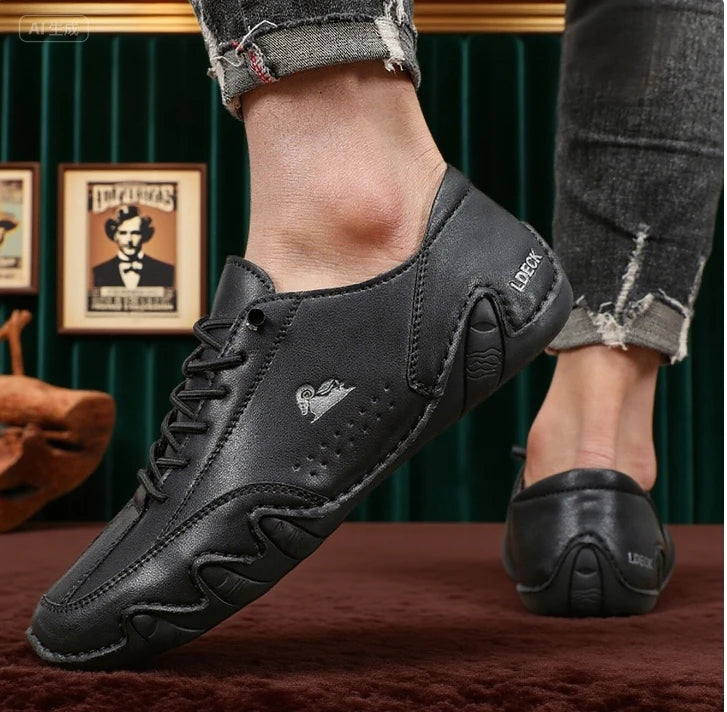 Shoes for Man Fashion Brand Loafers Soft Soled Comfortable Casual Walking Shoes Non Slip Khaki Work Mens Shoe Zapatillas Hombre