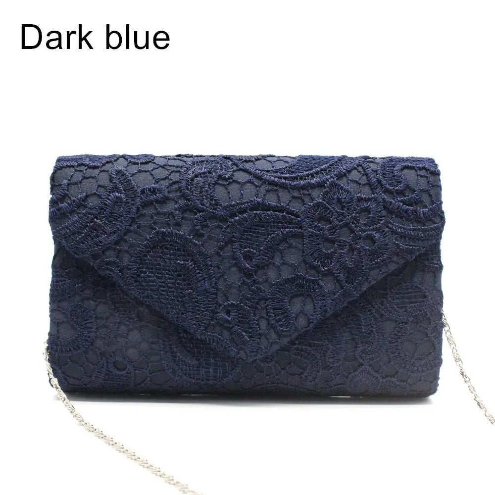 Ladies Lace Wedding Wallet Evening Party Purse Handbags Clutch Bag Messenger Bag